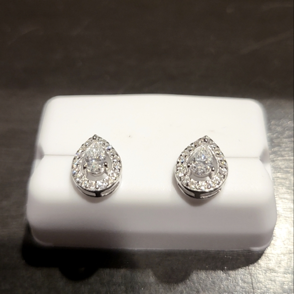Moissanite Teardrop Earrings